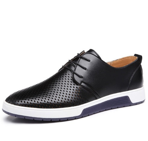 Men's Black Formal Leather Shoes - Sophisticated Comfort & Style - cas7m
