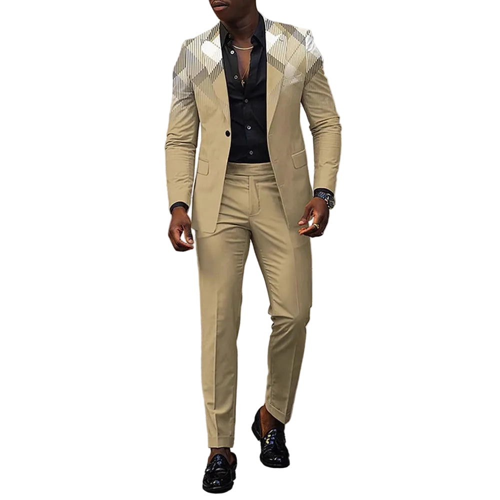 Mens New Autumn Slim-Fit Two-Piece Suit - cas7m
