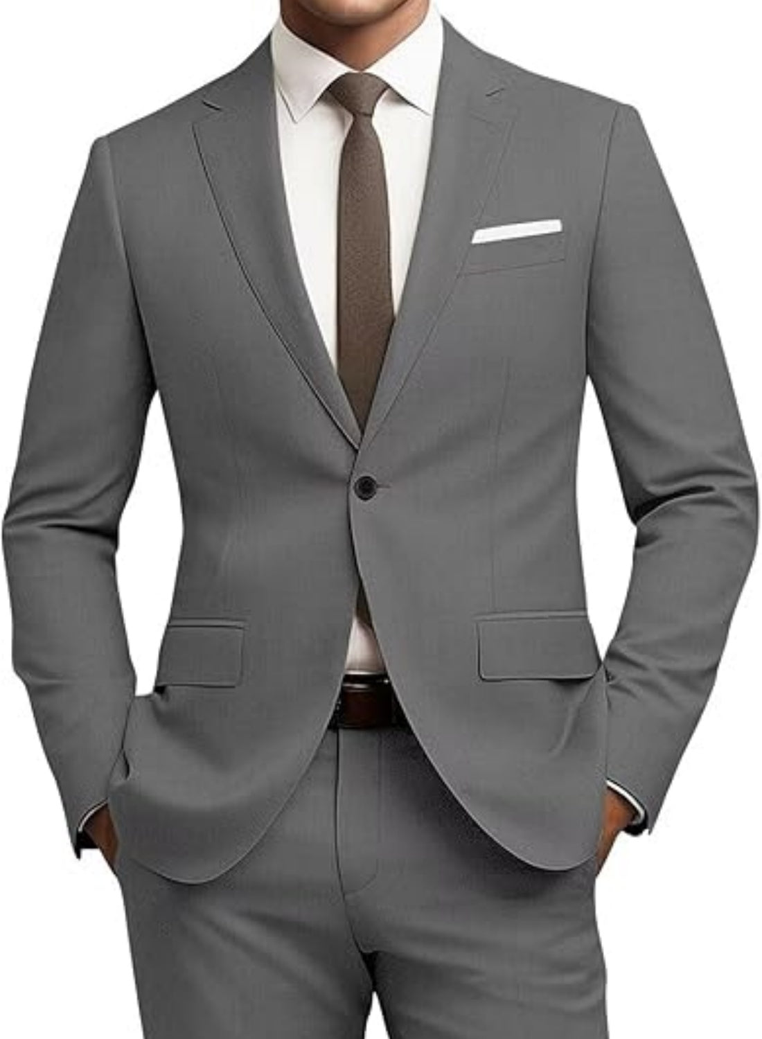 Men's Business Formal Suit Set - All Season Slim Fit - cas7m