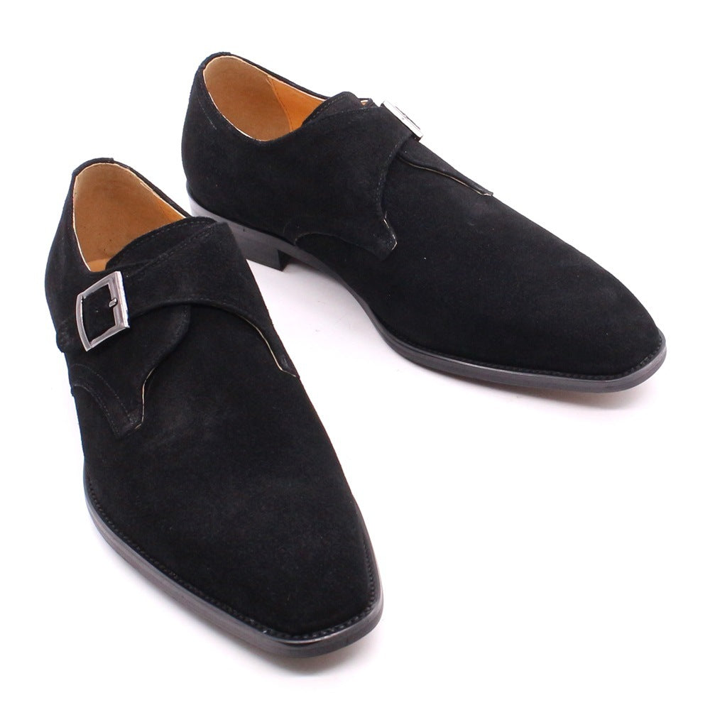 Suede Handmade Men's Shoes Leather Brown Business Casual Classic Retro - cas7m