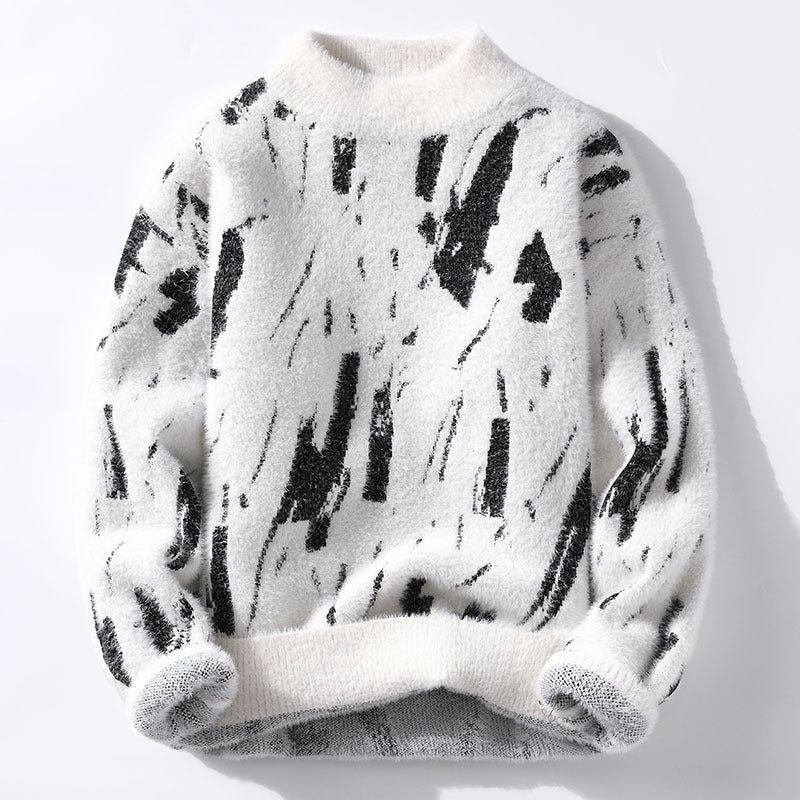 Winter Fleece-lined Thickened Men's Bottoming Sweater Fall And Winter Inner - cas7m