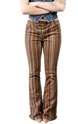 Low-Rise Flare Pants - cas7m