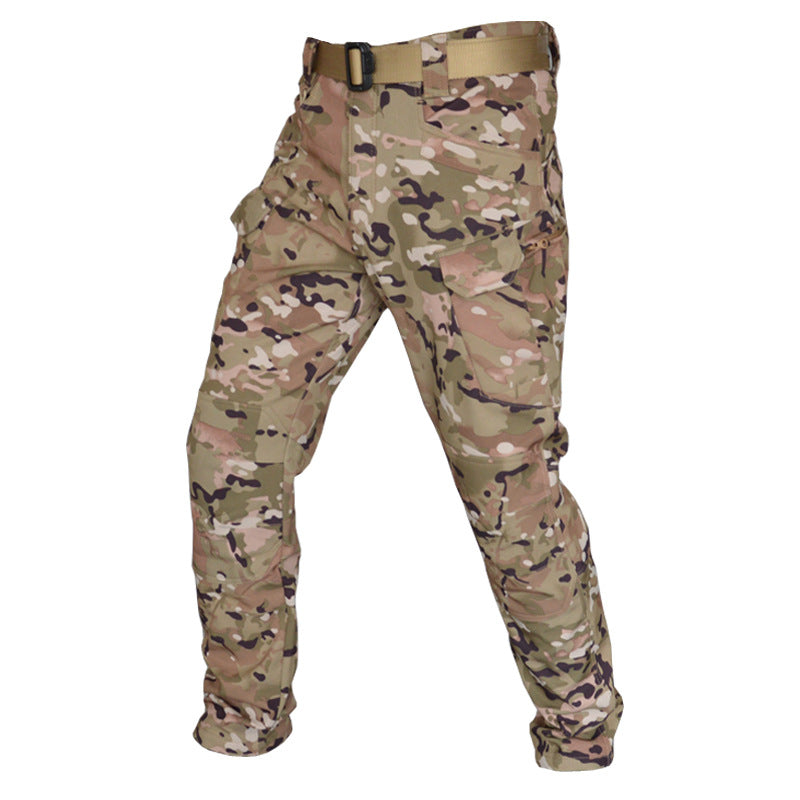 Autumn And Winter Outdoor Fleece-lined Tactical Pants Men - cas7m