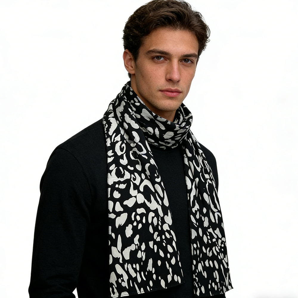 2pcs Abstract Long Scarf,Gallery Opening Bold Abstract Print Makes Artistic Statement,vacation,daily Life,evening Party,Office Appropriate Subtlety For Women Men - cas7m