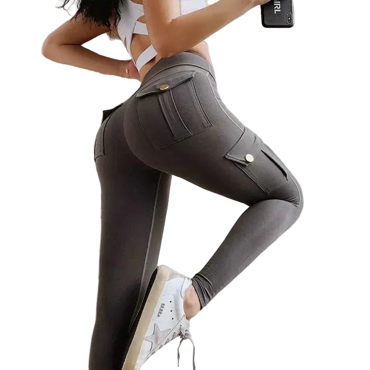 Skinny slim high elastic gym pants - cas7m