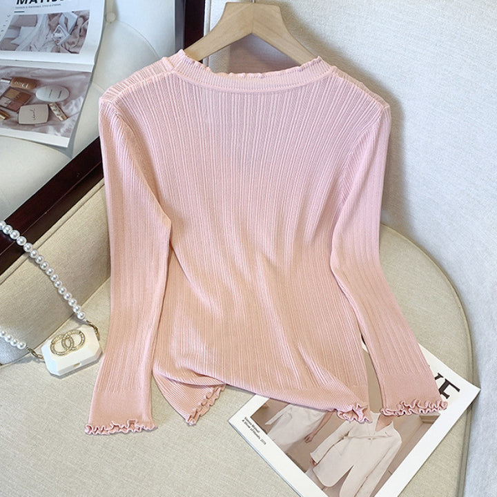 Summer Knitted Thin Outerwear Shawl Womens Long-Sleeve Short Sun-Protective Jacket - cas7m