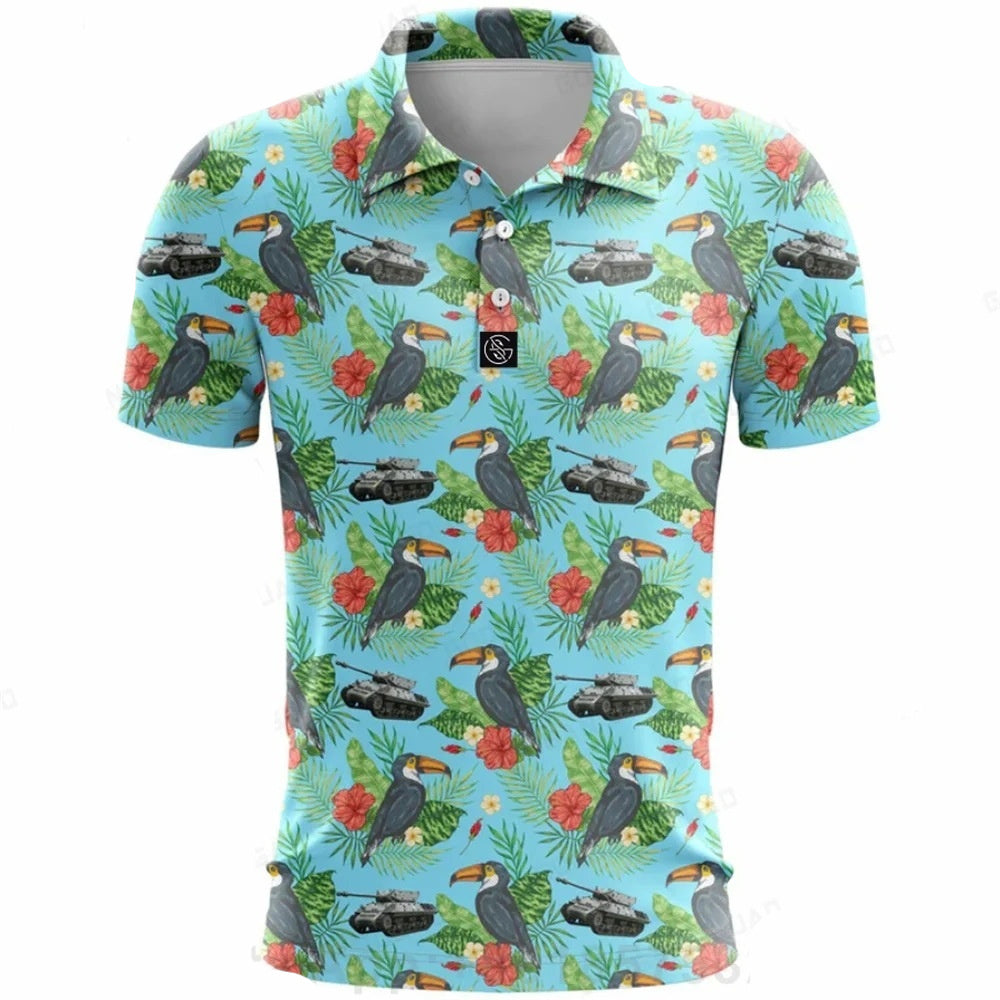 Polo Shirt Men's Quick-dry Army Golf Polo Shirt - cas7m