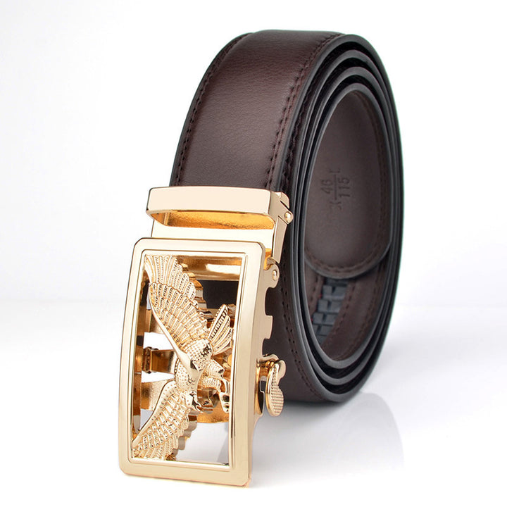 Mens Automatic-Buckle Business-Casual Belt - cas7m