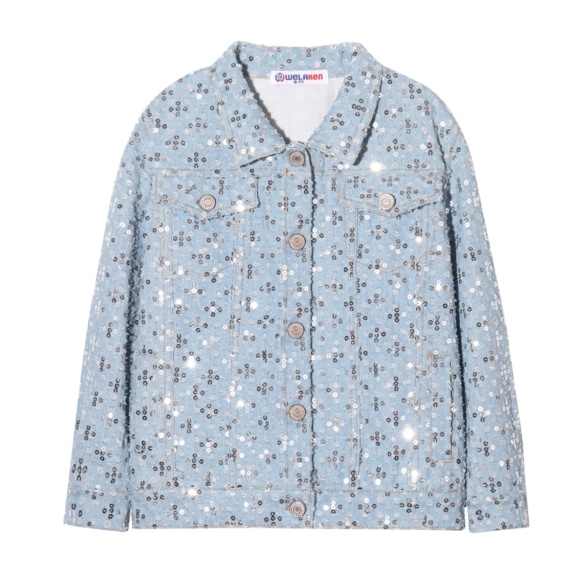 Sequin Sparkle Girls' Denim Jacket