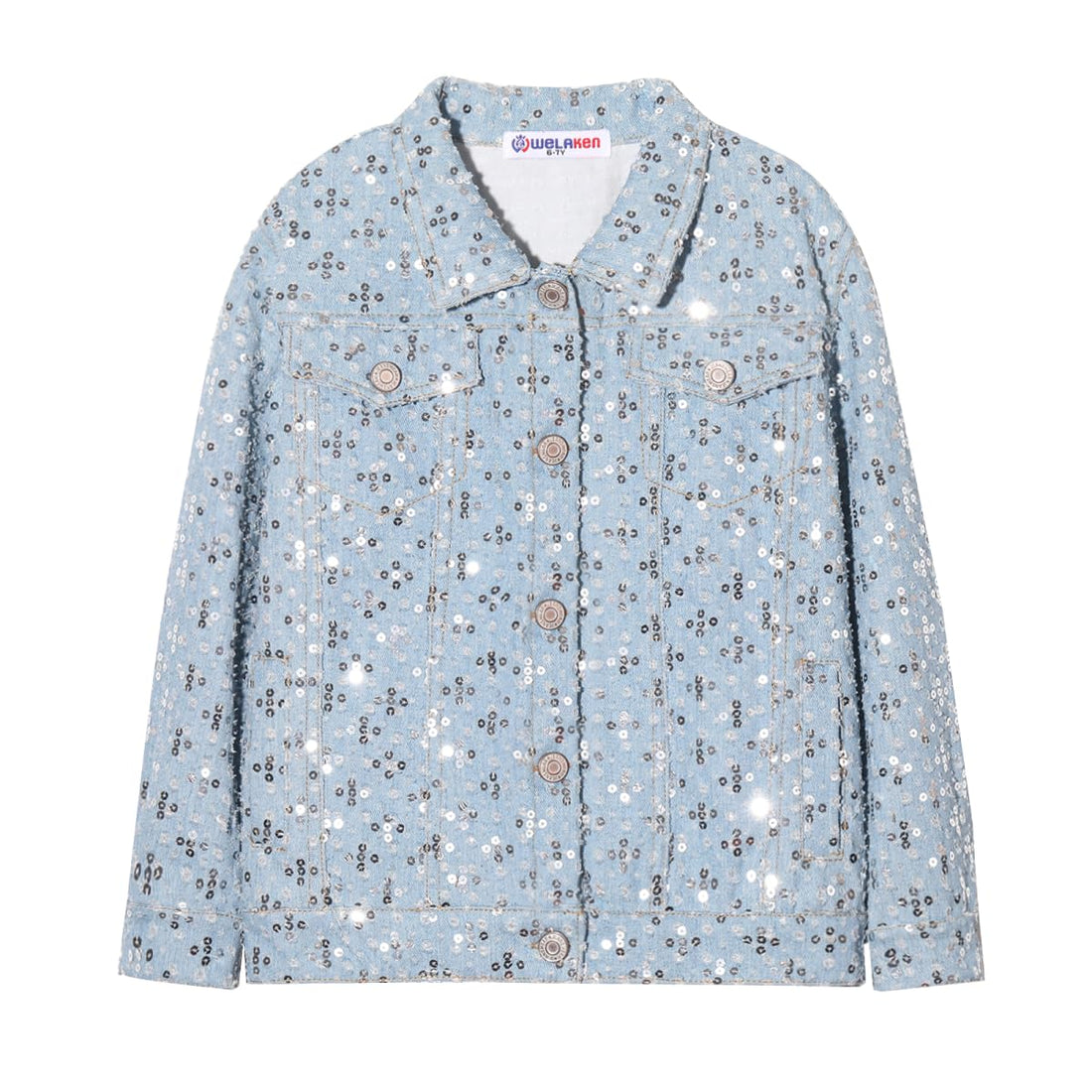 Sequin Sparkle Girls' Denim Jacket