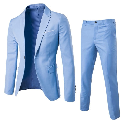 Two-piece Suit Business Professional Formal Wear Korean Slim Fit - cas7m