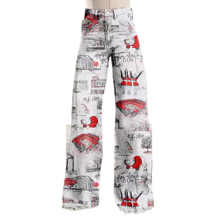 Women's Flared Thin Casual Pants - cas7m