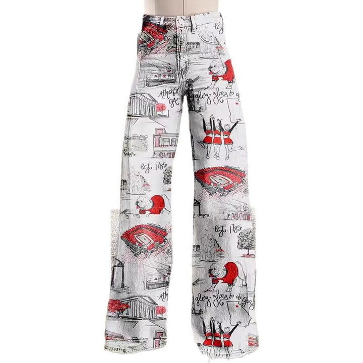 Women's Flared Thin Casual Pants - cas7m