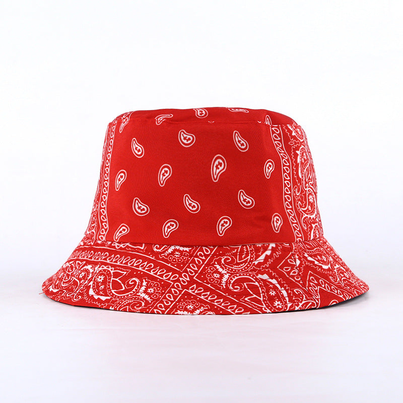 Unisex Cotton Polyester Grid Print Wide Brim Bucket Hat - cas7m