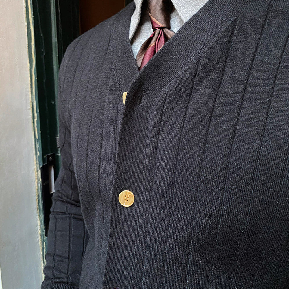 Men's Knitted Long Sleeved Sweater - cas7m