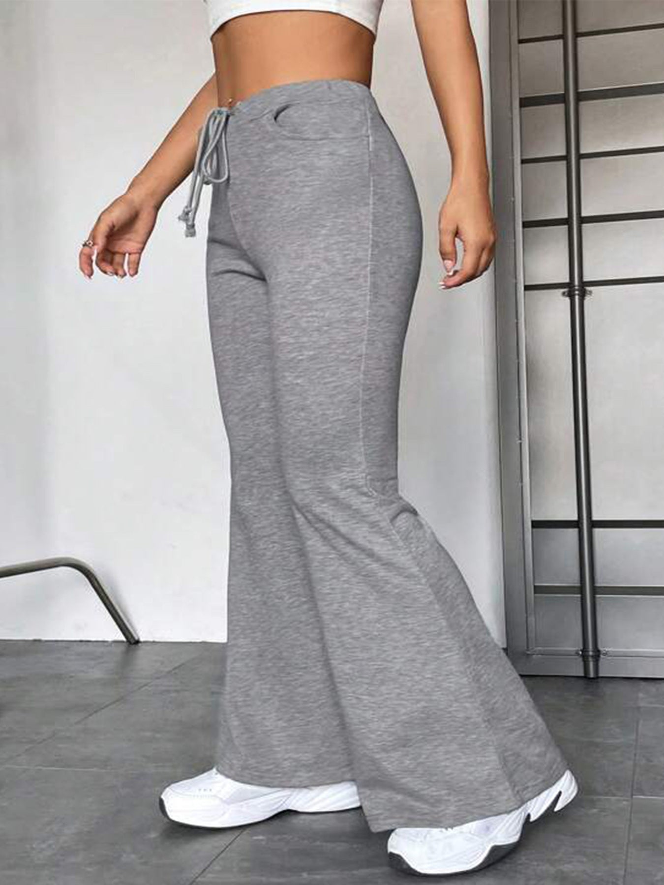 European And American Stitching Yoga Exercise Pants Outdoor Casual Flared Pants - cas7m