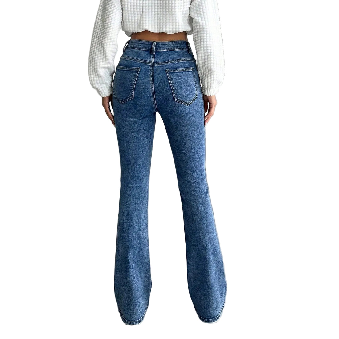 Women's Summer Elegant Flared Versatile Jeans, Slimming Fashion Long Pants