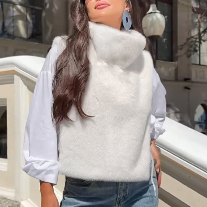 Light Luxury Plush Vest Women's High-grade Warm - cas7m
