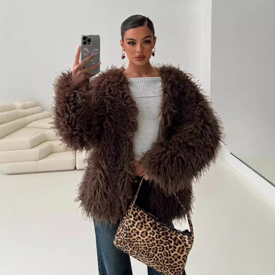 Coat Faux Fur Jacket - cas7m