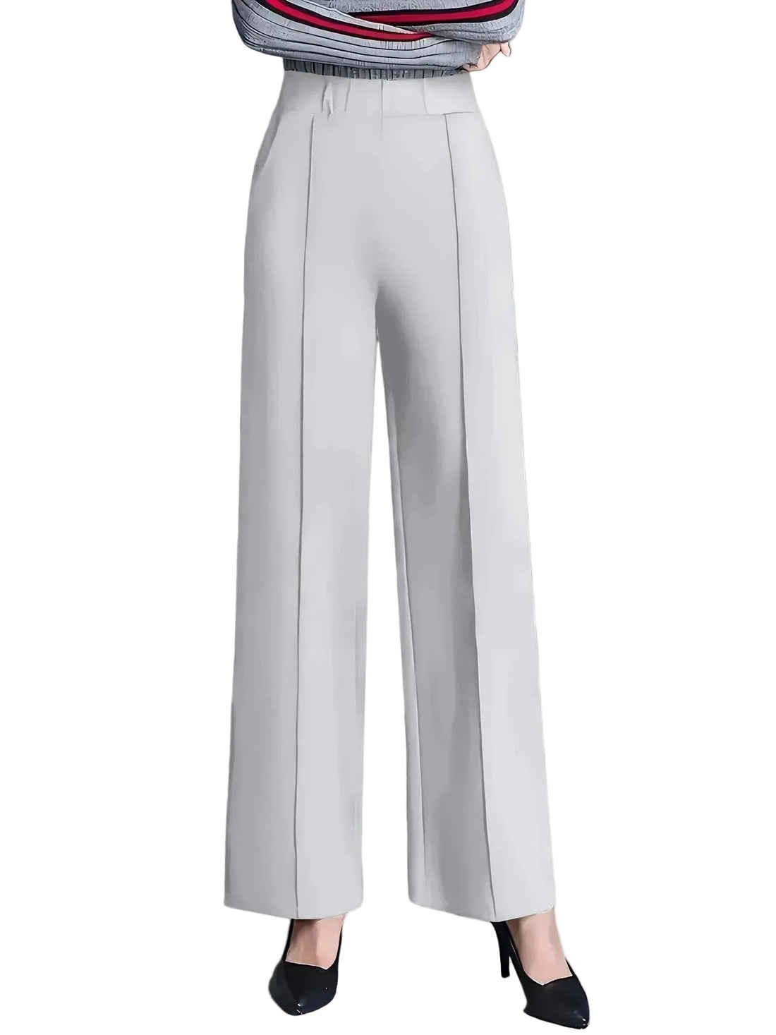 Elegant High Waist Wide Leg Pants: Chic Autumn Winter Essential - cas7m