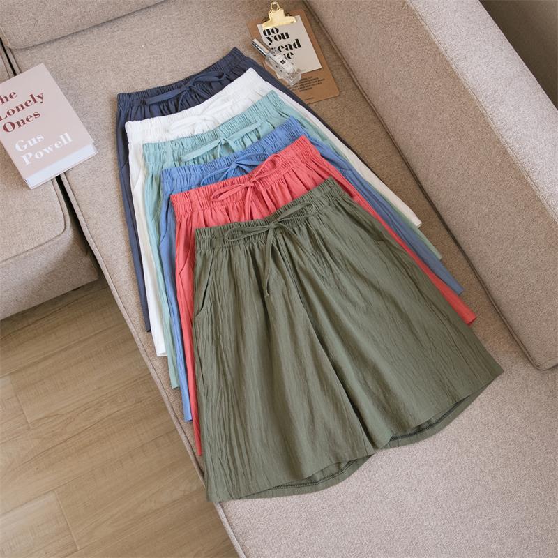 New Cotton And Linen Loose Shorts For Women - cas7m