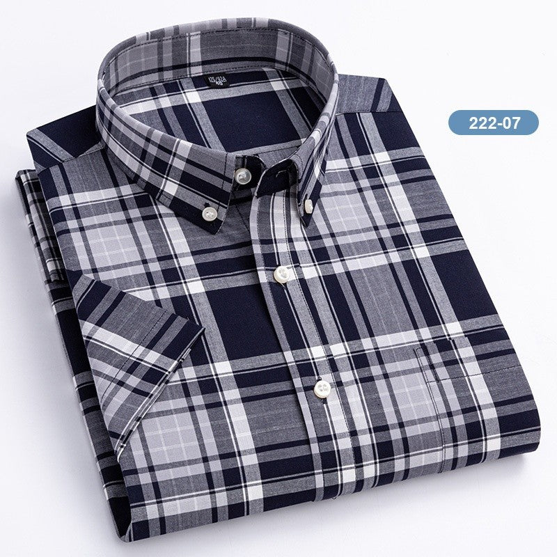Summer Fashion Casual Men's Shirt Plaid - cas7m