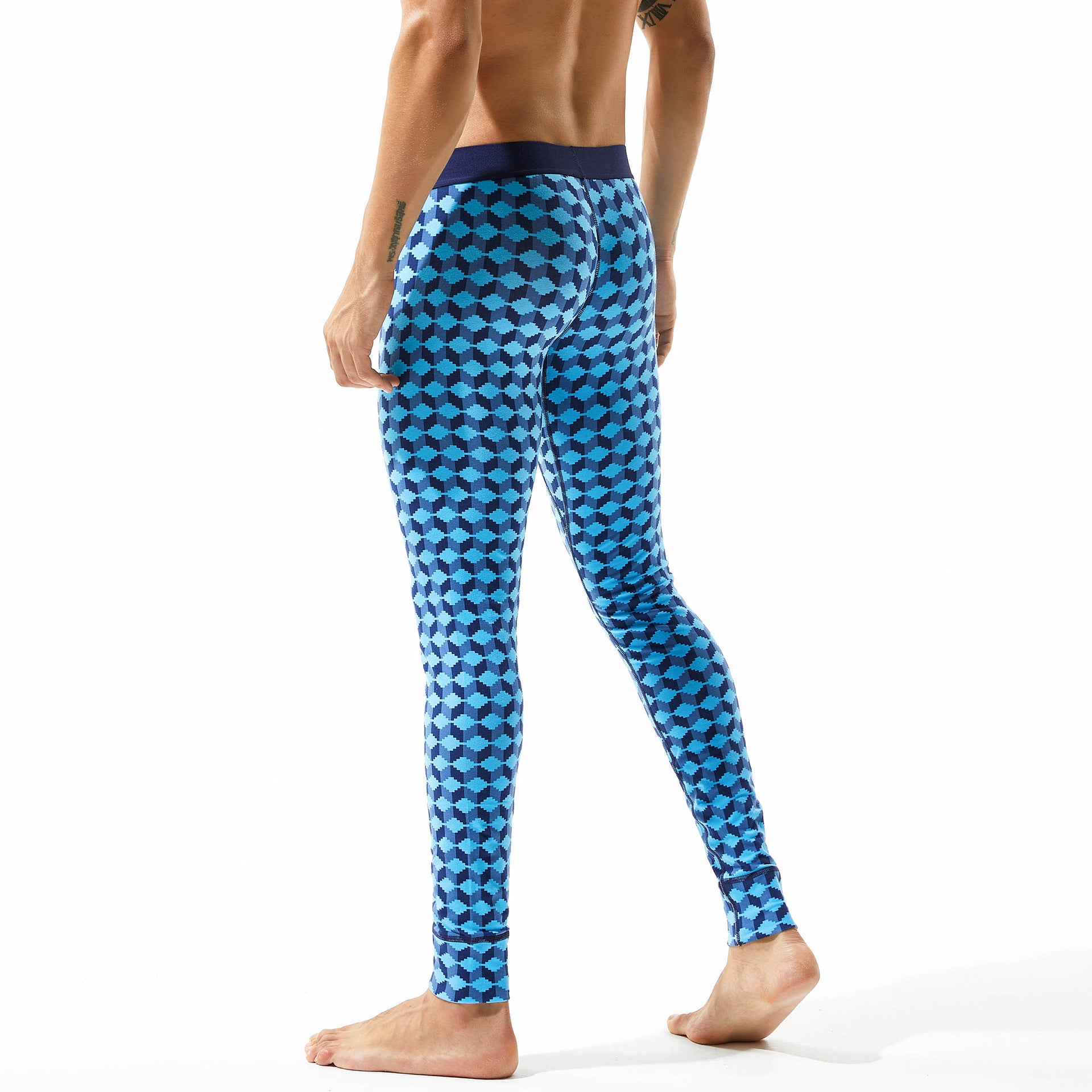 Men's Long Johns Elastic Breathable Cotton Thermal Pants - cas7m