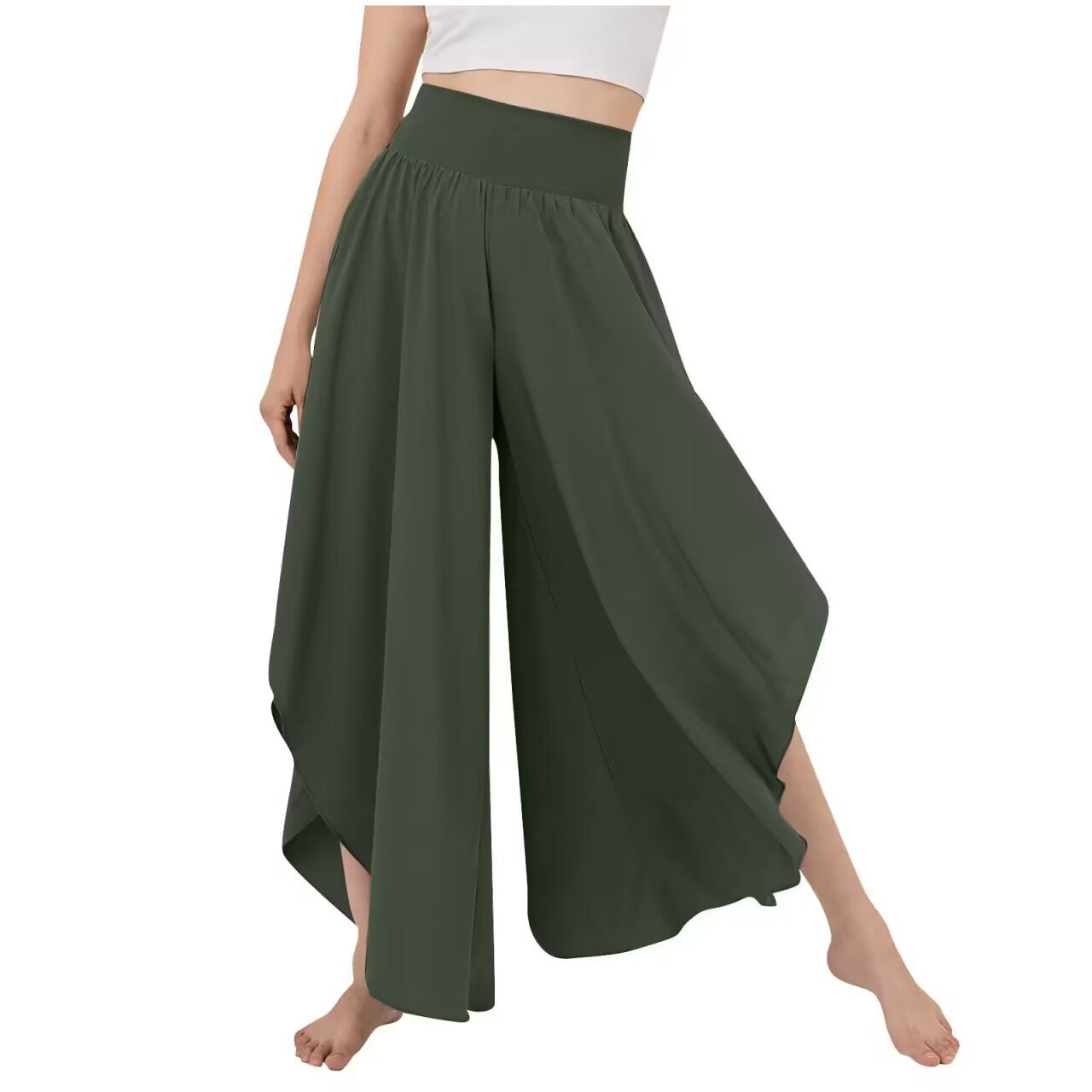 Micro La High Waist Loose Casual Pants - cas7m