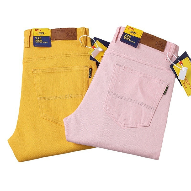 Men Fashion Brands Stretch Slim Fit Skinny Pants - cas7m