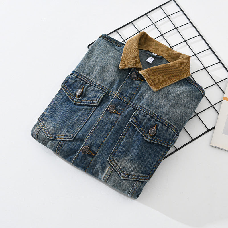 Denim Coat Men's Loose Youth Casual Japanese Workwear Jacket Men's Fashion - cas7m