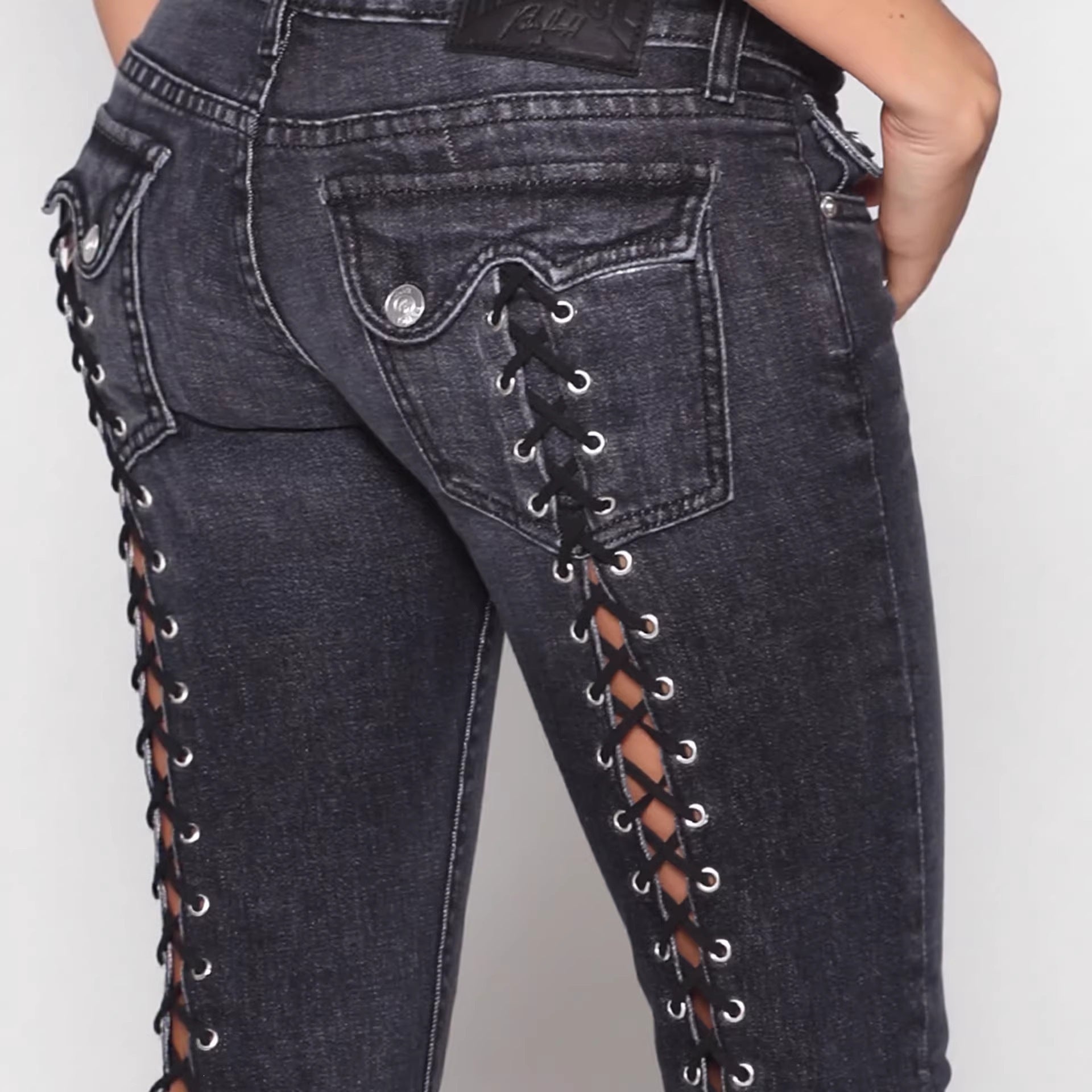 Womens Relaxed-fit Straight-leg Low-rise Bootcut Jeans - cas7m