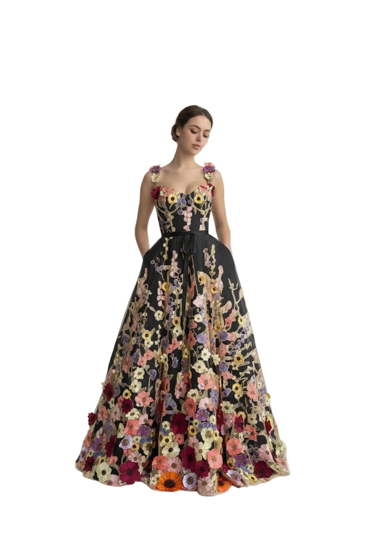 Sevintage Exquisite 3D Flowers Prom Dresses Sweetheart - cas7m