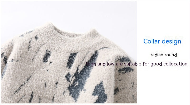 Winter Fleece-lined Thickened Men's Bottoming Sweater Fall And Winter Inner - cas7m
