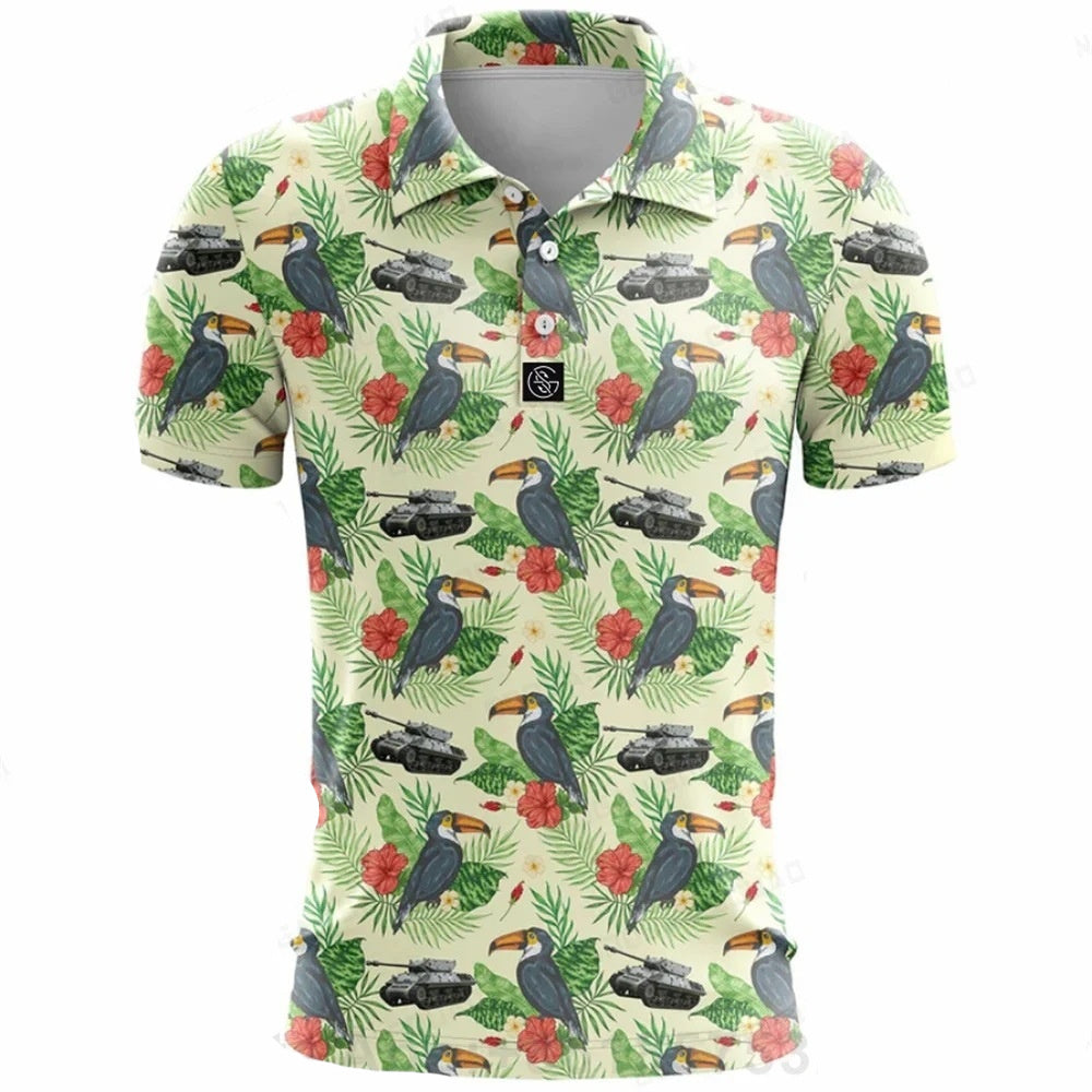 Polo Shirt Men's Quick-dry Army Golf Polo Shirt - cas7m