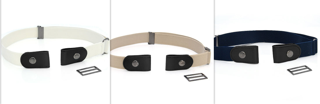 New Slim Elastic Invisible Belt Simple Lazy Belt Fat Elastic Leather - cas7m