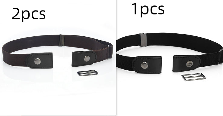 New Slim Elastic Invisible Belt Simple Lazy Belt Fat Elastic Leather - cas7m