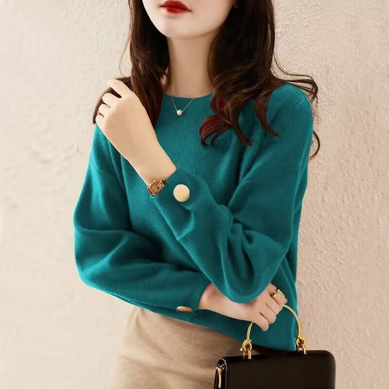 New Design Sense Niche Base Stylish Fashion Red Sweater - cas7m