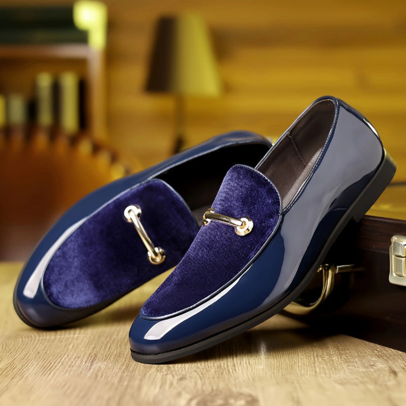 Elegant Plus Size Men's Leather Shoes with Vibrant Details - cas7m