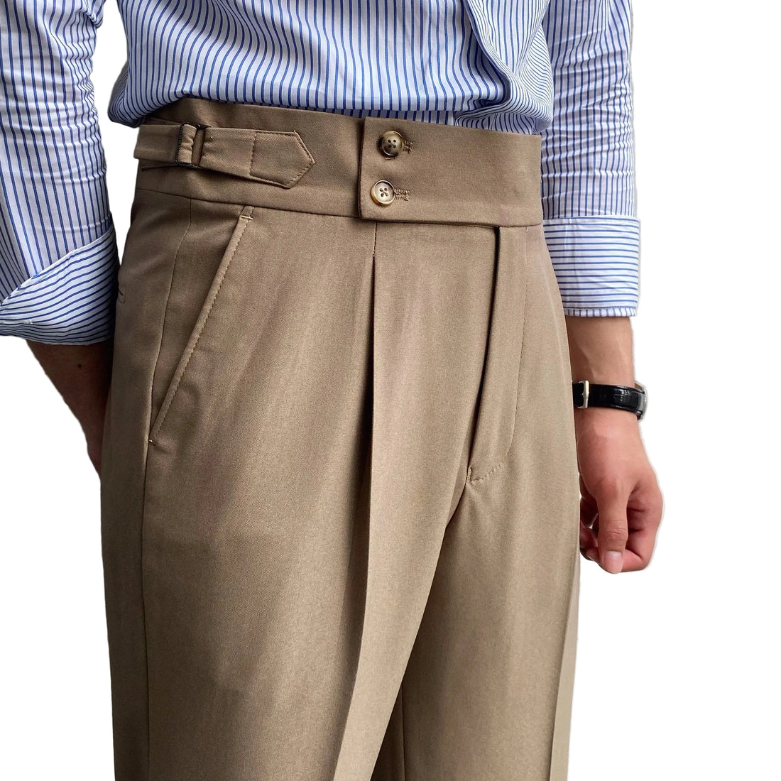 New Men's Naples High Waist Drooping Straight Autumn Leisure Pants - cas7m