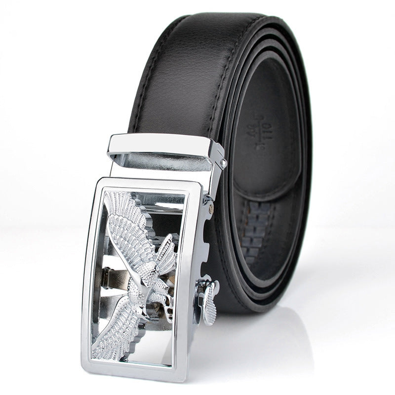 Mens Automatic-Buckle Business-Casual Belt - cas7m