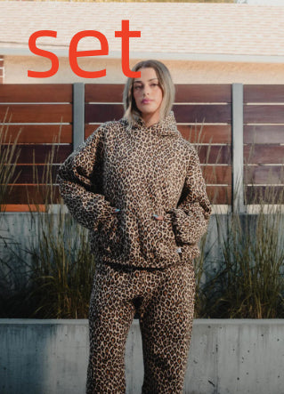 American Vintage Leopard Print Printed Hoodie Men And Women - cas7m