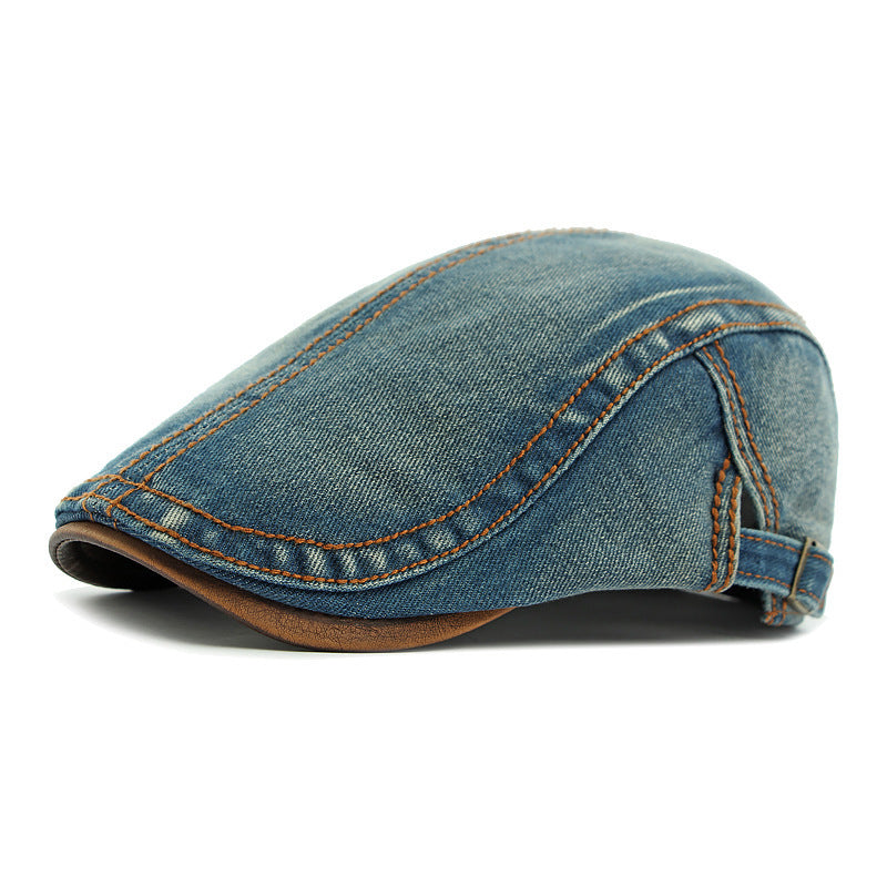 Washed Denim Hat Korean Fashion Women's Fashion Beret - cas7m