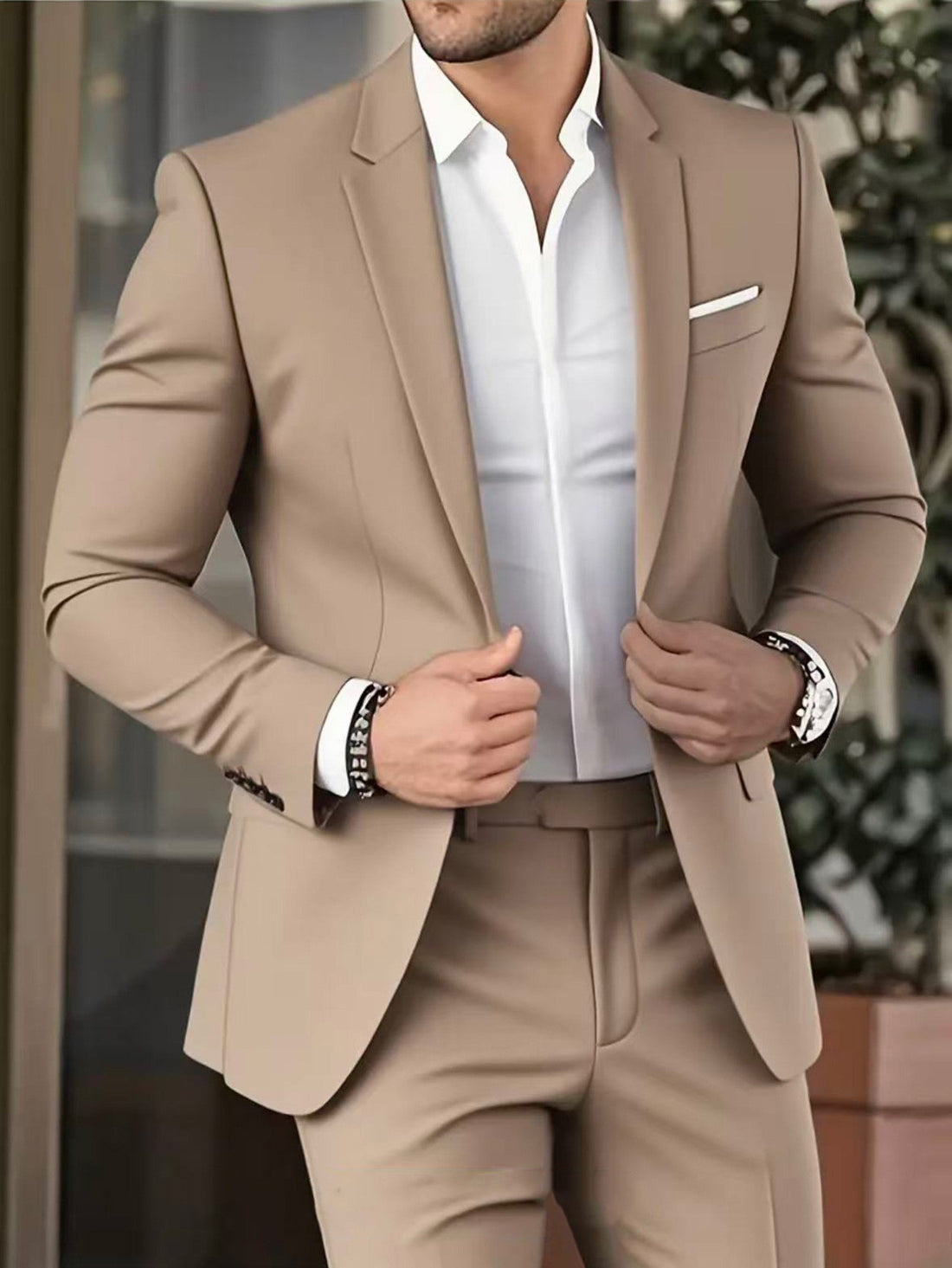 Elegant Banquet Gown Slim-Fit Fashionable Suit And Trousers For Men - cas7m