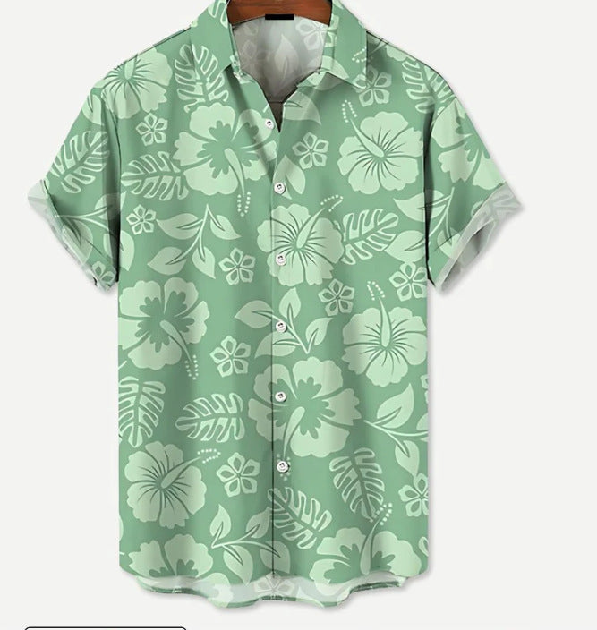 Youth Vacation Casual Beach Style Short Sleeve Men - cas7m
