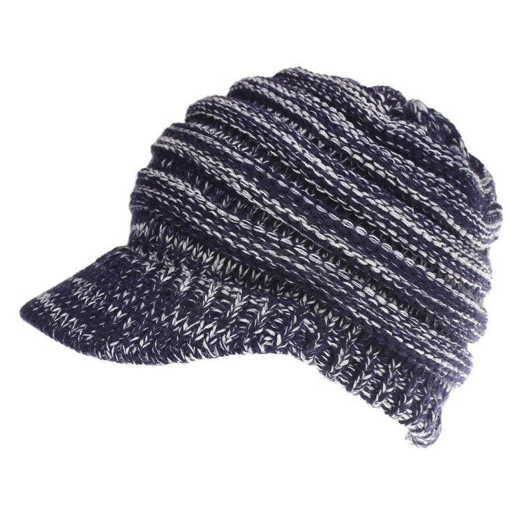 BeanieTail Knit Hat for Stylish Ponytails & Buns - Warm & Versatile - cas7m