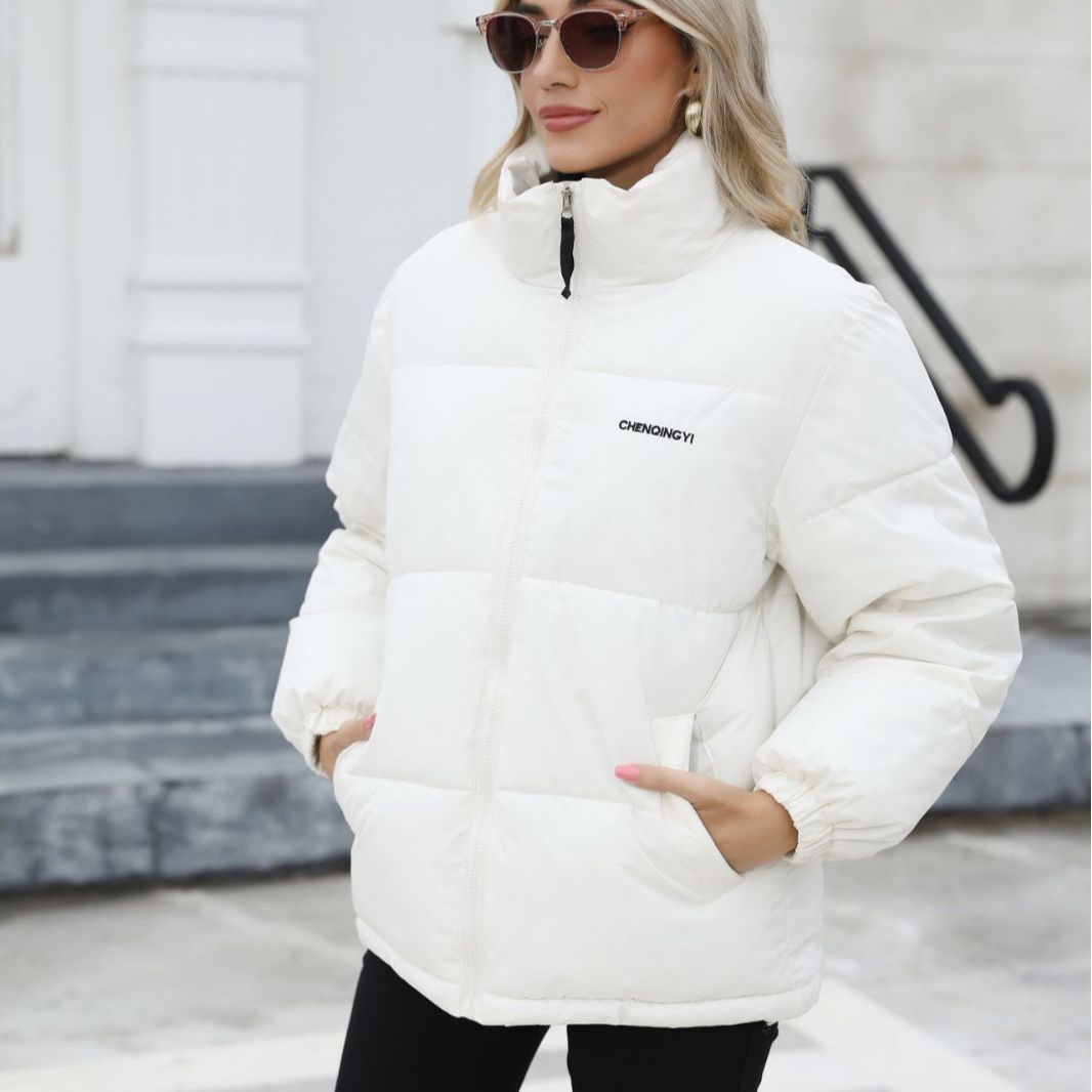 Winter Coat Women Casual Windproof Down Cotton Coat Warm Thickened Jacket Solid Outwear All-match Loose Tops Clothing - cas7m