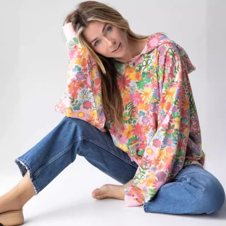 Women's Digital Printed Hoodie - cas7m