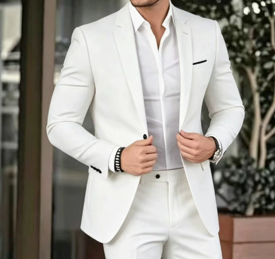 Elegant Banquet Gown Slim-Fit Fashionable Suit And Trousers For Men - cas7m