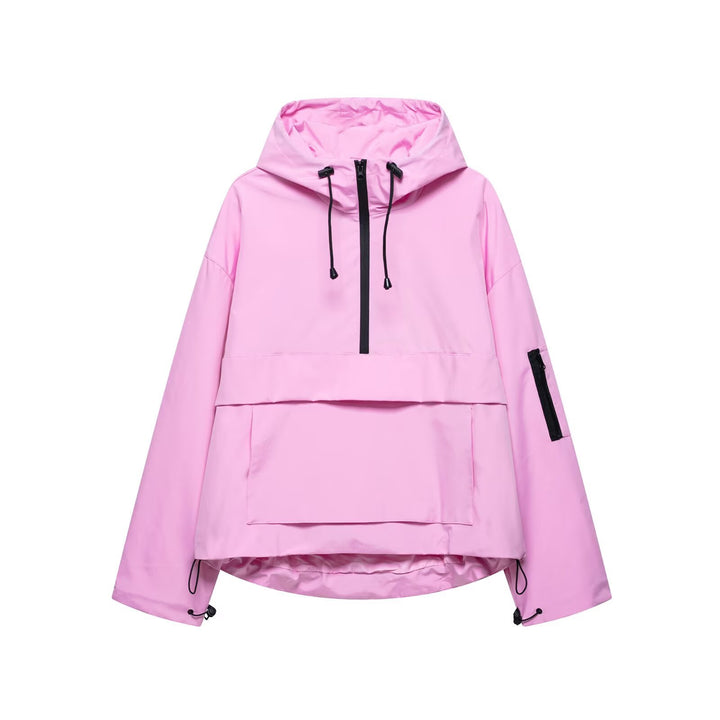 Women's Three-proof Fabric Hooded Jacket Multi-color Outdoor Jacket Coat - cas7m