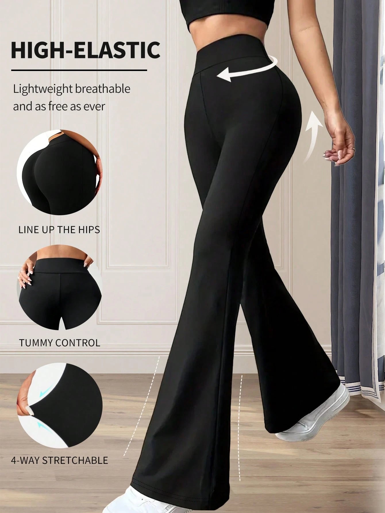 Flare Leggings For Women Yoga Pants High Waisted Flare Leggings Bootcut Casual Yoga Pants - cas7m
